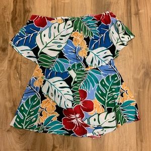 Forever 21 Women’s Floral Strapless Short Romper